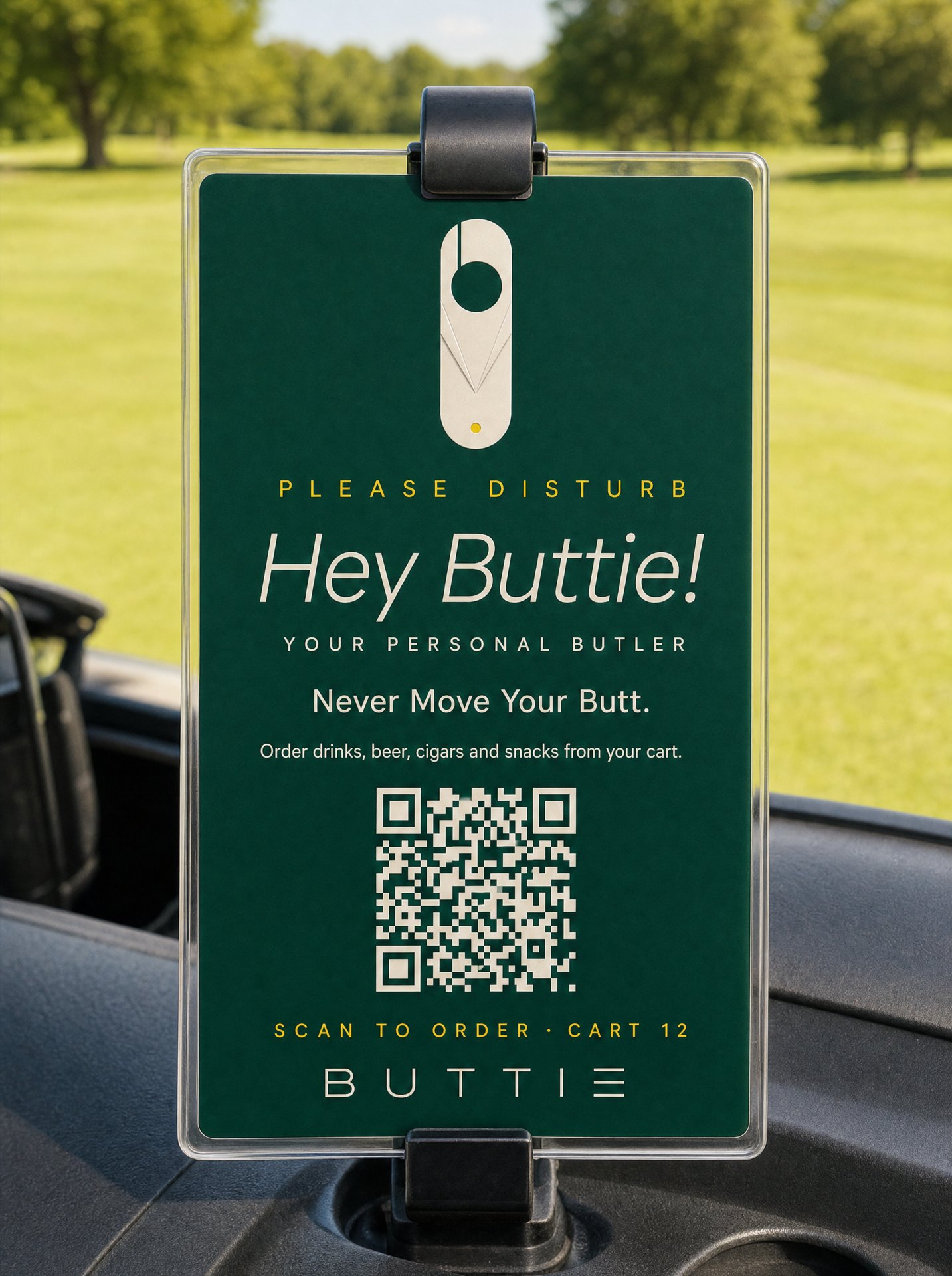 Buttie table tent, golf emerald
