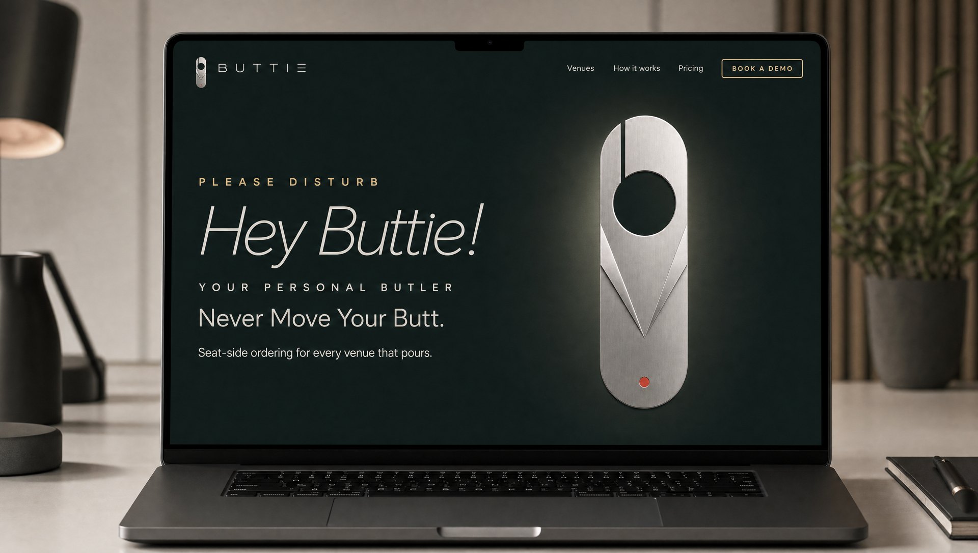 Buttie website on a laptop